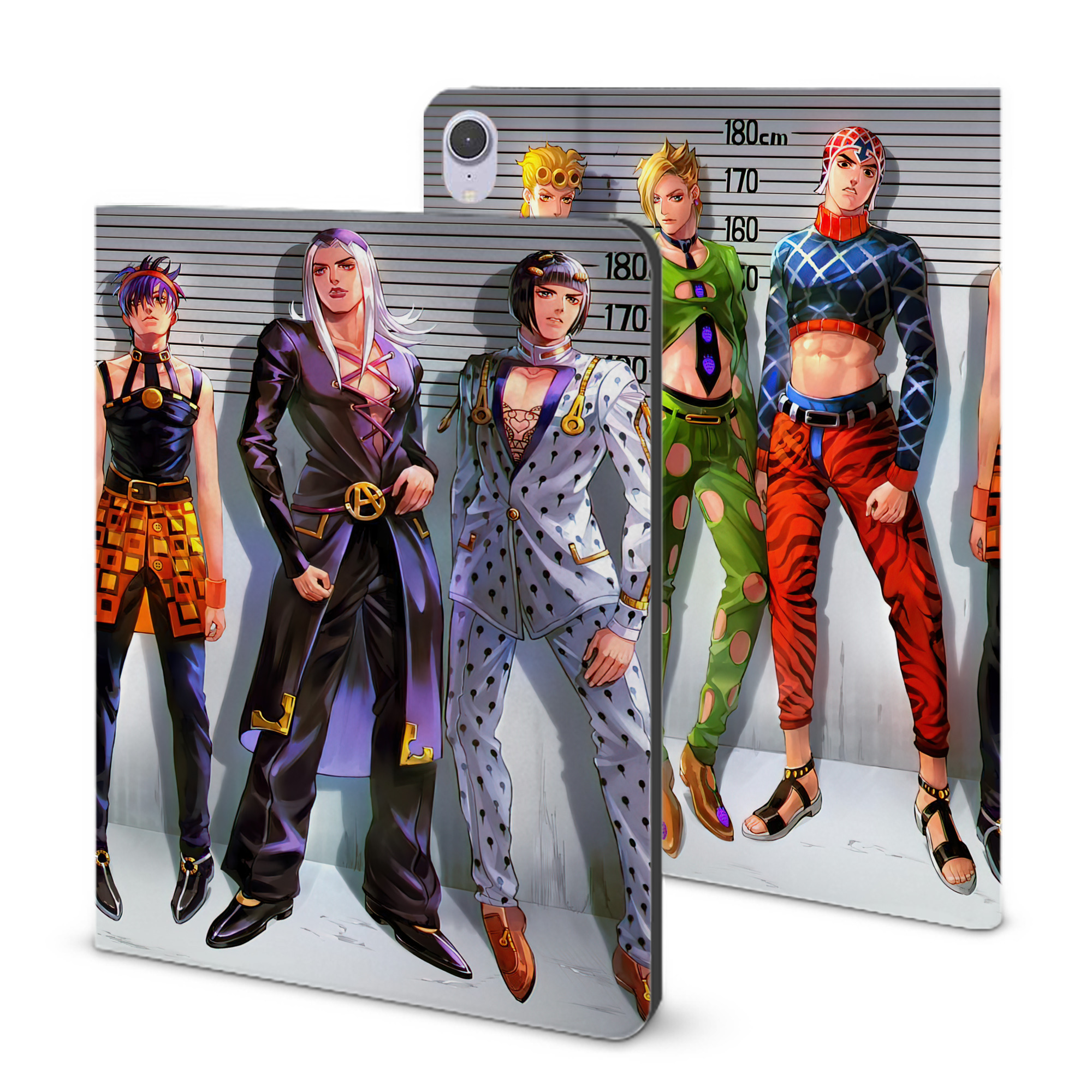 （画像用） ジョジョの奇妙な冒険 JoJo's Bizarre Adventure IPad ケース ブック型 PUレザー TPU 耐衝撃 軽量 薄型 ペン収納なし 全面保護 IPad 各モデル対応